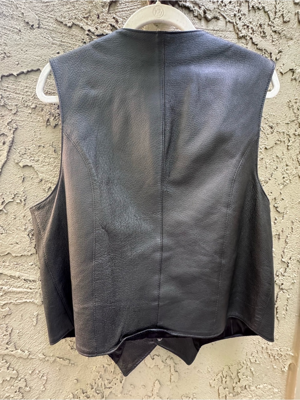 Adler Men’s Leather Vest Black Size 44/XL Vintage Biker Wester - Picture 10 of 11